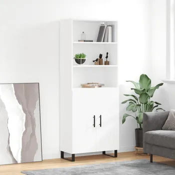 Příborník do zásuvky Skříň highboard bílá 69,5 x 34 x 180 cm kompozitní dřevo - 8720845926441