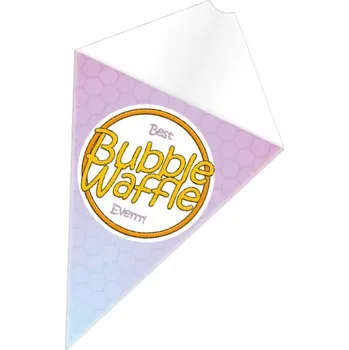 Jednorázové nádobí Kornouty na Bubble Waffle, vafle, liliová barva, 250 ks