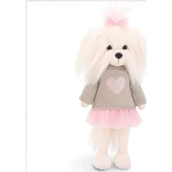 Hračka Mimi s kostřičkou v šedém svetru - maltézská slečna od firmy ORANGE TOYS (Lucky Mimi Pink Heart)