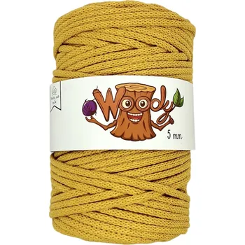 Příze Woody 5 mm – Hořčicová (50m)