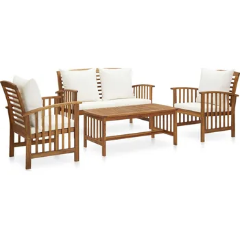 Zahradní sestava 4dílná zahradní sedací souprava s poduškami masivní akácie - 8720286207543