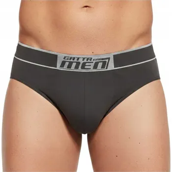 Slipy Gatta Pánské slipy hladké pohodlné přiléhavé 1547s bavlna grafit L