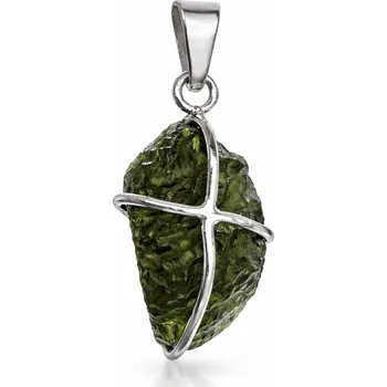Přívěsek Vltavín Moldavite Stříbrný přívěsek s vltavínem P37 0010