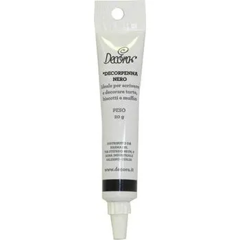 Přisada na vaření a pečení Decora, Itálie Jedlý psací gel 20g černý - Decora | Cukrářské potřeby