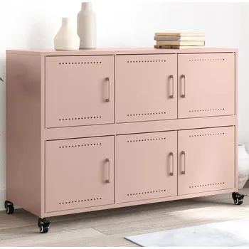 Příborník do zásuvky Příborník růžový 100,5 x 39 x 72 cm ocel - 8721102636240