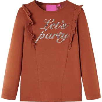 Chlapecké tričko Dětské tričko s dlouhým rukávem koňakové 128 - 8721012037885