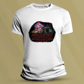 Bavlněné dětské tričko Stranger Things – Svět naruby Bílá velikost 104