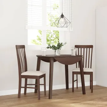 Jídelní židle Jídelní židle s polštáři 2 ks Hnědá masivní dřevěná guma - 8721158561824