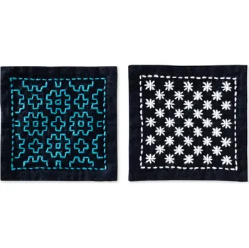 Vyšívací vzor Sashiko startovací sada 10 x 10 cm IGETA a KOMEZASHI, indigo, sartor.cz
