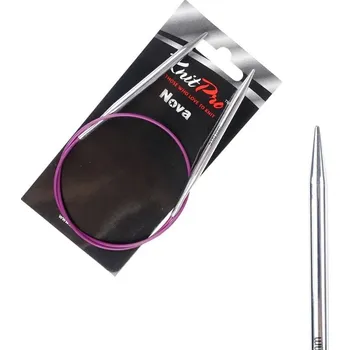 Nástroj na niť a příze KnitPro Nova kruhové kovové fixní jehlice 5mm 50cm (KnitPro Nova kruhové kovové jehlice 5mm 50cm)