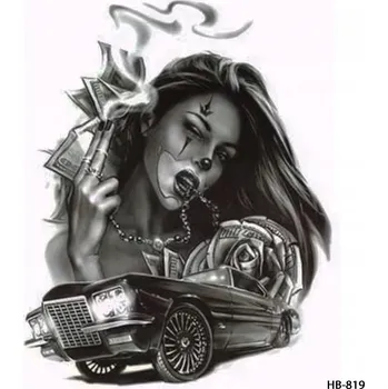 Odstranitelné tetování 3D dočasné tetování NALEPovací ŽENA VELKÝ VZOR