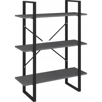 regál Dřevěný regál borovice šedý 80 x 30 x 105 cm 3 police