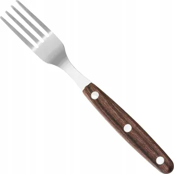 Příbor VIDLIČKA NA STEAKY Z Z NEREZOVÉ OCELI SADA 6 KS HNĚDÁ