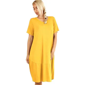 Dámské šaty TopMode Dámské jednobarevné plážové šaty i pro plnoštíhlé 1048999