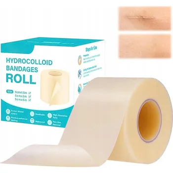 Náplast Hydrokoloidní náplast v roli, 5 cm x 2 m, samolepicí a voděodolná.