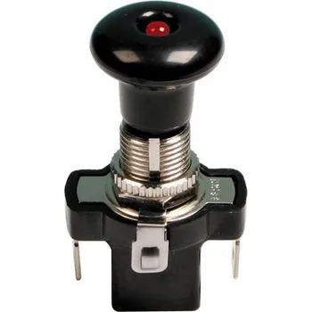 Spínač 12V 10A PUSH-PULL červený