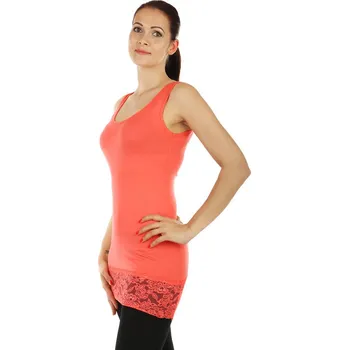 TopMode Dámské dlouhé tílko s krajkou 54202