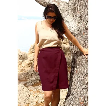 Dámská sukně Lotika Zavinovací lněná sukně Lotika česká móda Premium quality 849409