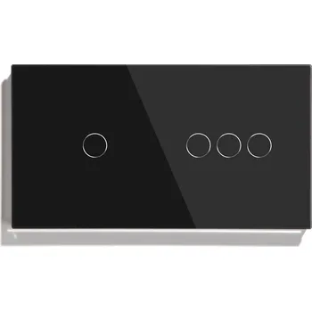 vypínač DOTYKOVÝ SPÍNAČ SVĚTLA 1+3 SKLENĚNÝ VYPÍNAČ S LED PODSVÍCENÍM 157mm