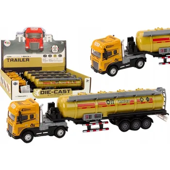 autíčko CISTERNOVÁ AUTA NÁKLADNÍ VŮZ TIR S NÁVĚSEM HRAČKA SVĚTLA ZVUKY 1:24