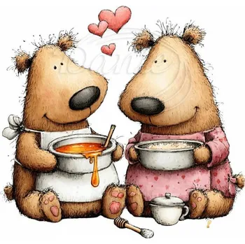 Textilní nažehlovací páska Dante Nažehlovačka Láska prochází žaludkem - 6 x 6 cm