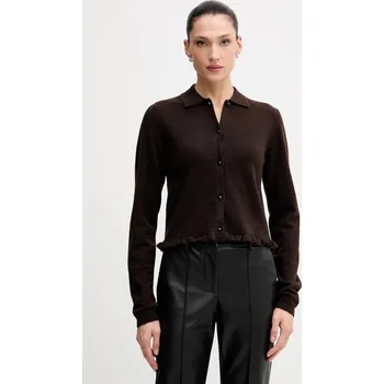 Dámský svetr Vlněný kardigan Rotate 1154642910 hnědá 89X, vel. L