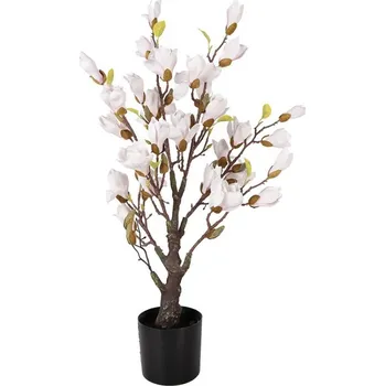 Vánoční stromek Dekorační stromek Magnolia s narůžovělými květy - 20*20*75 cm