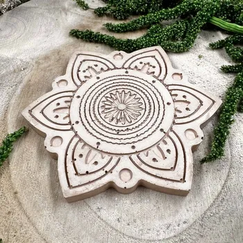 Svícen Magická podložka pod svíčku - mandala pro harmonii - terracota