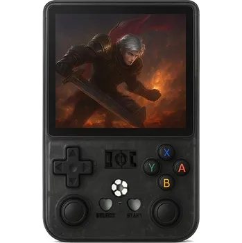 Herní konzole RETRO HERNÍ KONZOLE R36 MAX ČERNÁ MINI KONZOLE 64GB, 4.0" IPS – RETRO HRANÍ