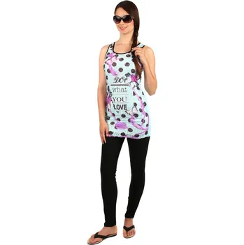 TopMode Dámské prodloužené tílko se vzorem 139283