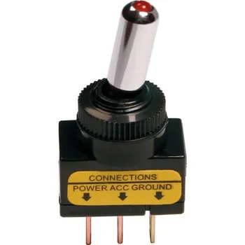 Spínač páčkový 12 V 20 A červený č3