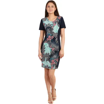 Dámské šaty TopMode Tmavě modré šaty - i pro plnoštíhlé 856318