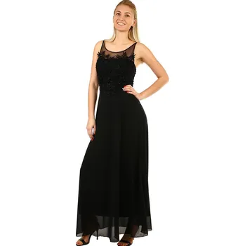 Dámské šaty TopMode Plesové dlouhé šaty s výšivkou a korálky 418242