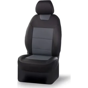 Univerzální autopotahy LEATHER LOOK BLACK - GREY