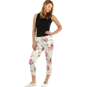 Glara Dámské letní 7/8 bavlněné kalhoty 456769