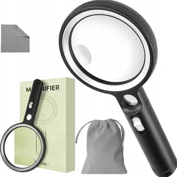 Lupa Lupa zvětšovací 3 druhy, zvětšení s LED podsvícením x 31LED pro čtení