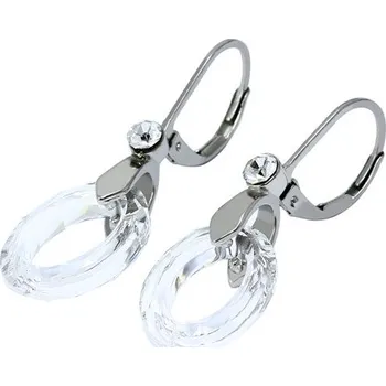 Náušnice TopMode Oválné náušnice čiré s kamínkem 702364