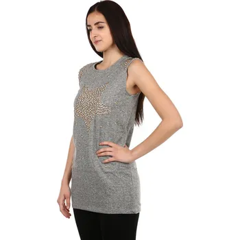 Dámské tričko TopMode Stylové tričko s kamínkovým potiskem 106866