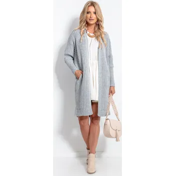 Dámský svetr TopMode Žebrovaný kardigan z vlny 579546