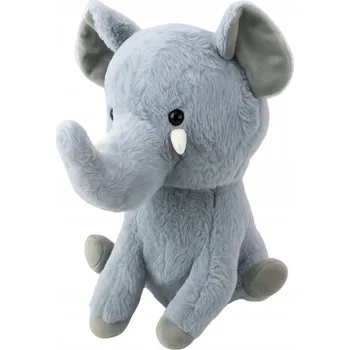 plyšák VELKÝ PLYŠOVÝ SLON PLYŠÁK PLYŠÁK REALISTICKÝ ŠEDÝ 36 CM