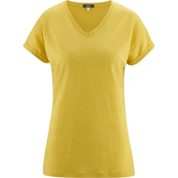 Dámské tričko TopMode Lněné dámské tričko s véčkem 611125