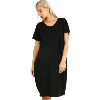 Dámské šaty TopMode Dámské jednobarevné plážové šaty i pro plnoštíhlé 349273