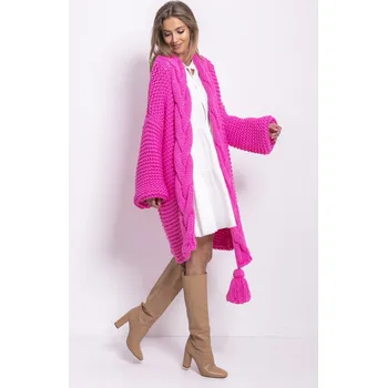 Dámský svetr TopMode Kardigan s výrazným lemováním z alpaky 573648