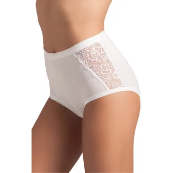 Kalhotky TopMode Bavlněné krajkové kalhotky s vysokým pasem 2 ks 824438