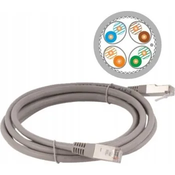 Síťový kabel Patchcord Alantec S/FTP 6a RJ45 / RJ45 2 m šedý