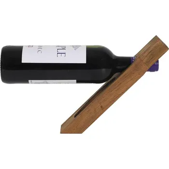 Stojan na víno STOJAN NA VÍNO + VÝVRTKA GRAVINO 26,5X5X3 CM HNĚDÁ