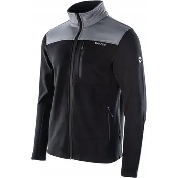 Pánská mikina Mikina fleecová sportovní pánská fleecová mikina černá Hi-Tec Hanis L 350 g