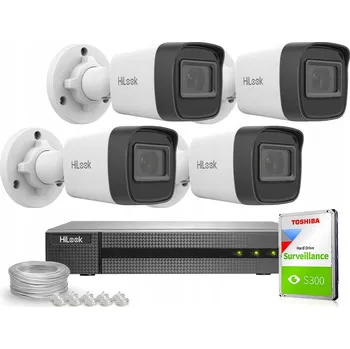 Bezpečnostní kamera Sada pro monitorování 4x IPCAM-B2-P Full HD, PoE, IR 20 m, Hilook Hikvision