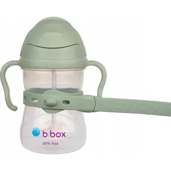 Kojenecká láhev Šňůrka na láhev s brčkem b.box šalvějová silikonová nastavitelná elastická