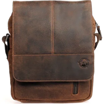 Hnědé kožené crossbody Divoký býk